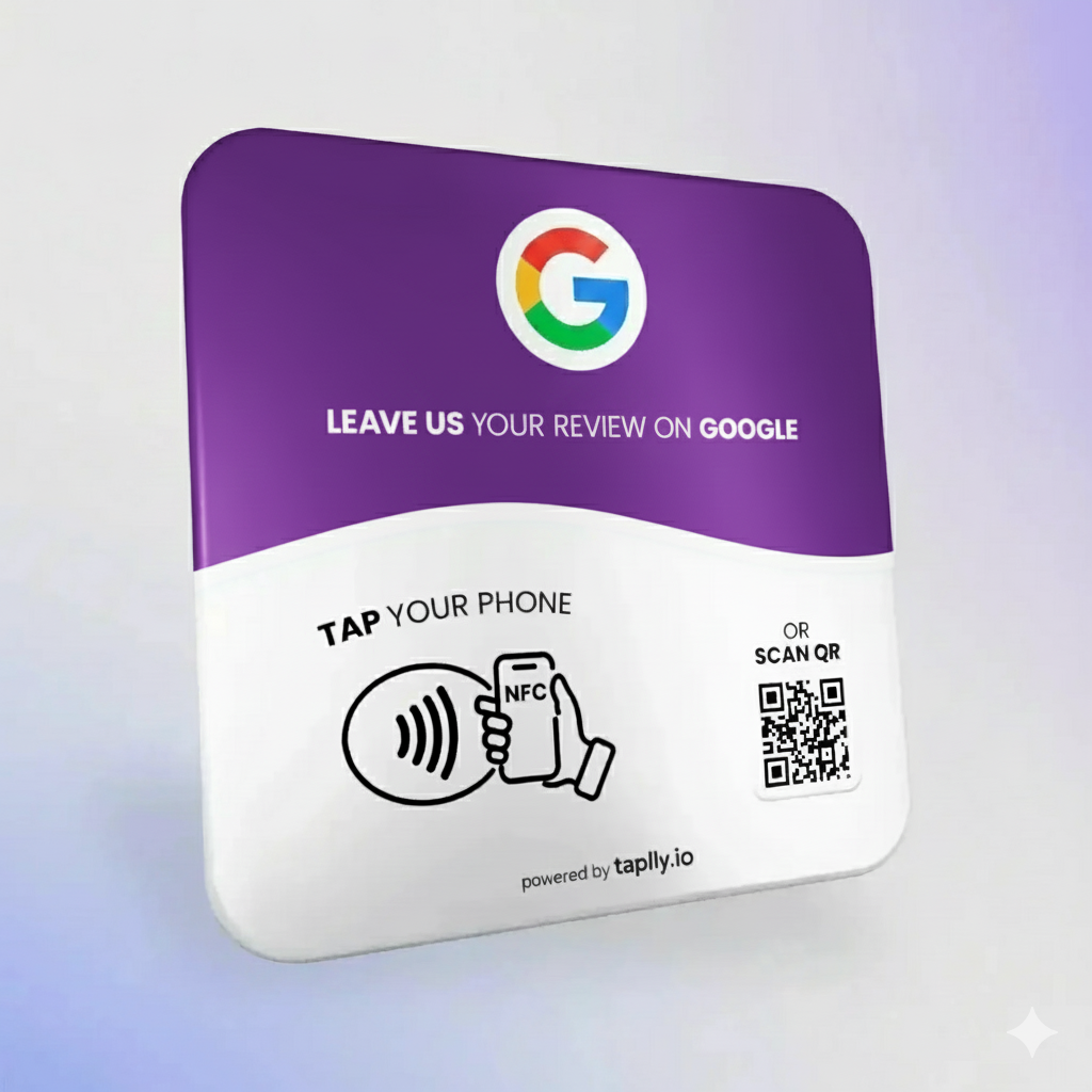 Purple Google Review Plate
